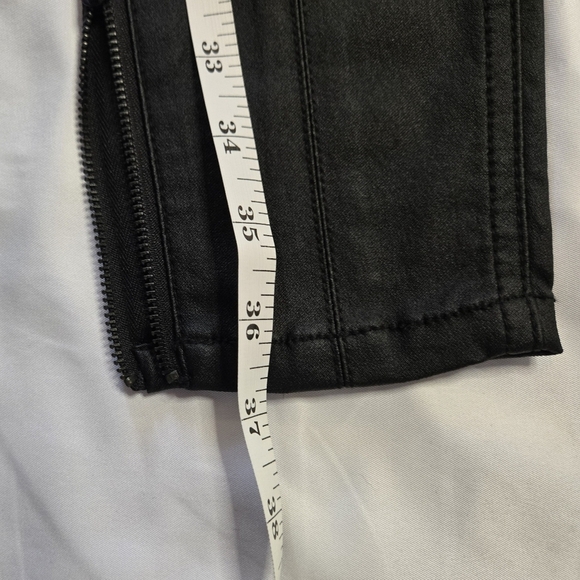 Calvin Klein Women’s Moto Skinny Pants Size 8 – Black Stretch Fit - Picture 5 of 6